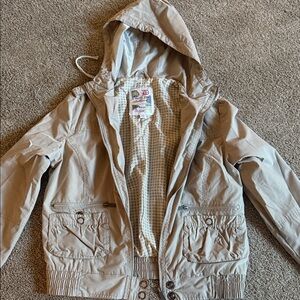 Dollhouse Kids Tan Hooded Raincoat